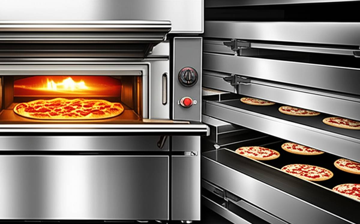 استیل | رستوران تفاوت فر پیتزا صندوقی و فر پیتزا ریلی ایرانی چیست؟